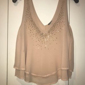 NWT sleeveless layered top